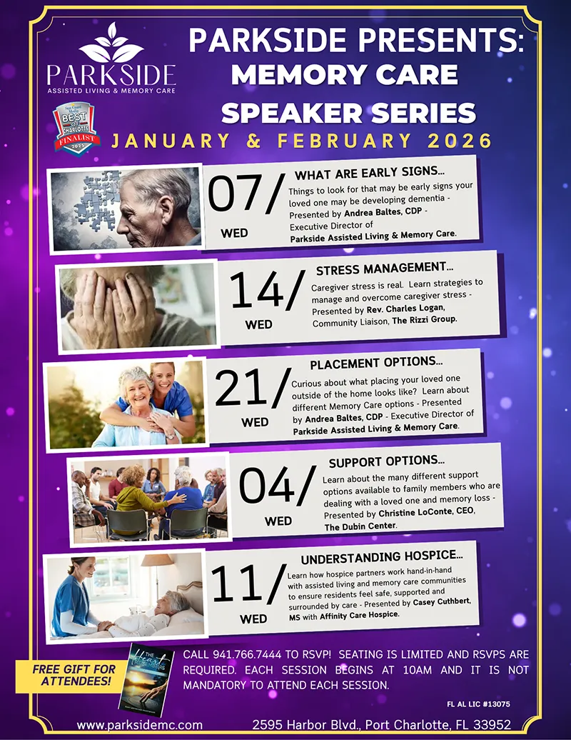 Parkside Memory Care Speaker Series